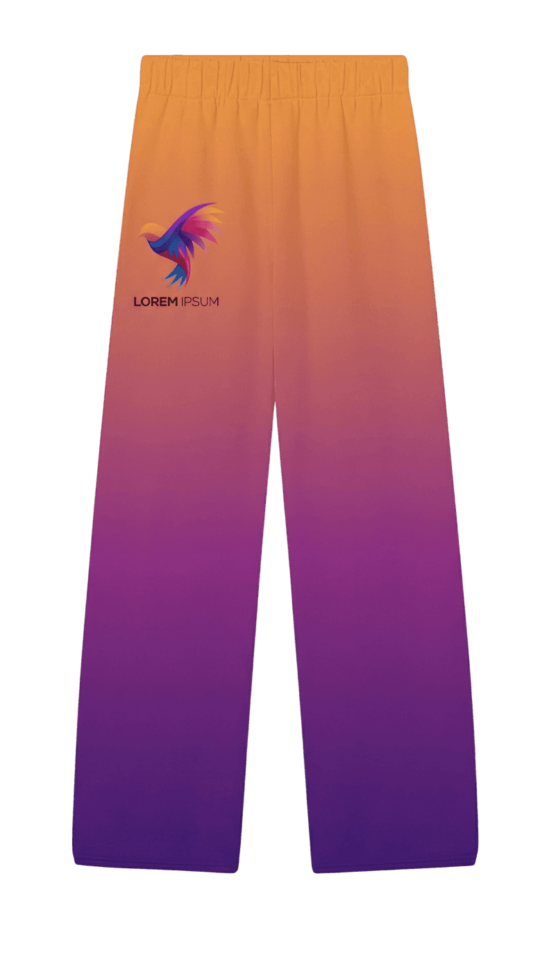 Gradient Bird Wide-Leg Trackpants