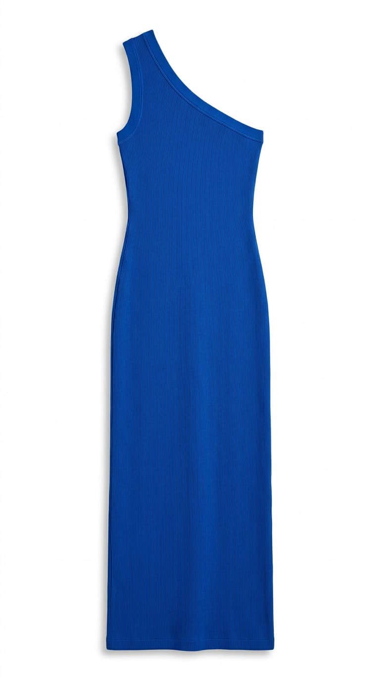 Cobalt Ribbed Knit Maxi Dress