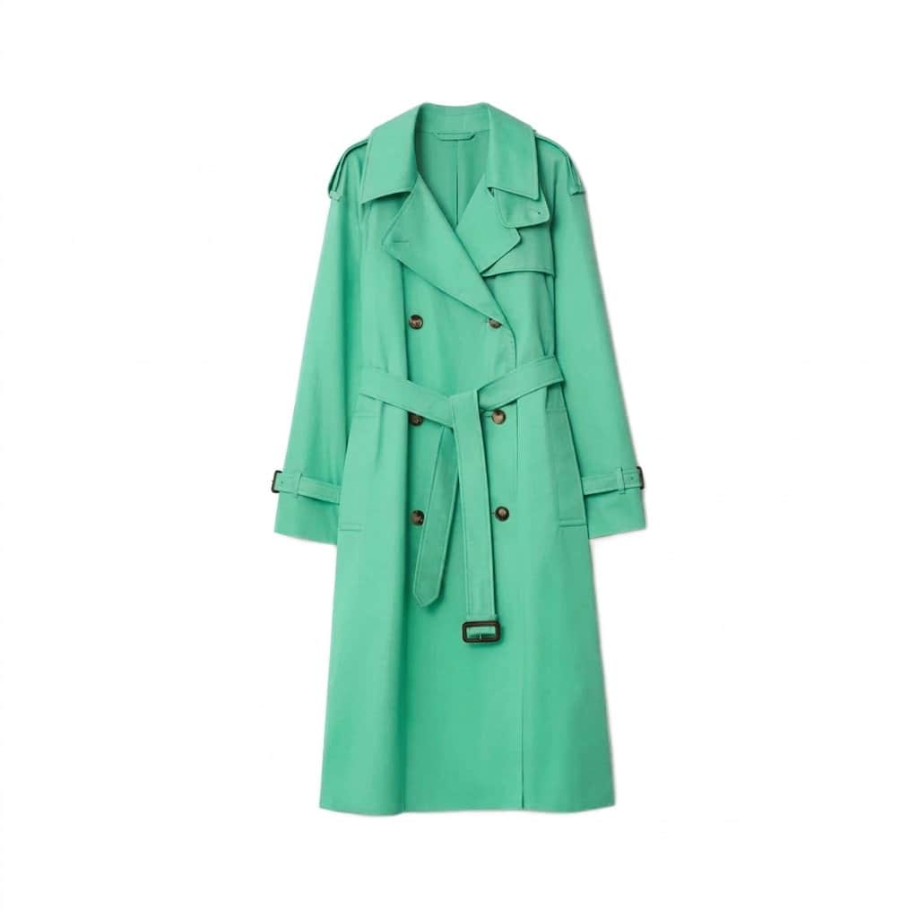 Hgreen trench coat