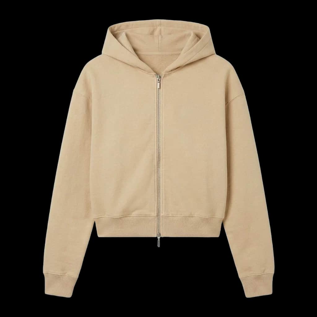 Short Zip Through Hoodie