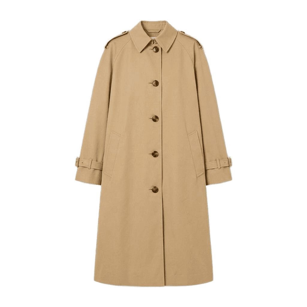 Classic Car Coat with Epaulettes