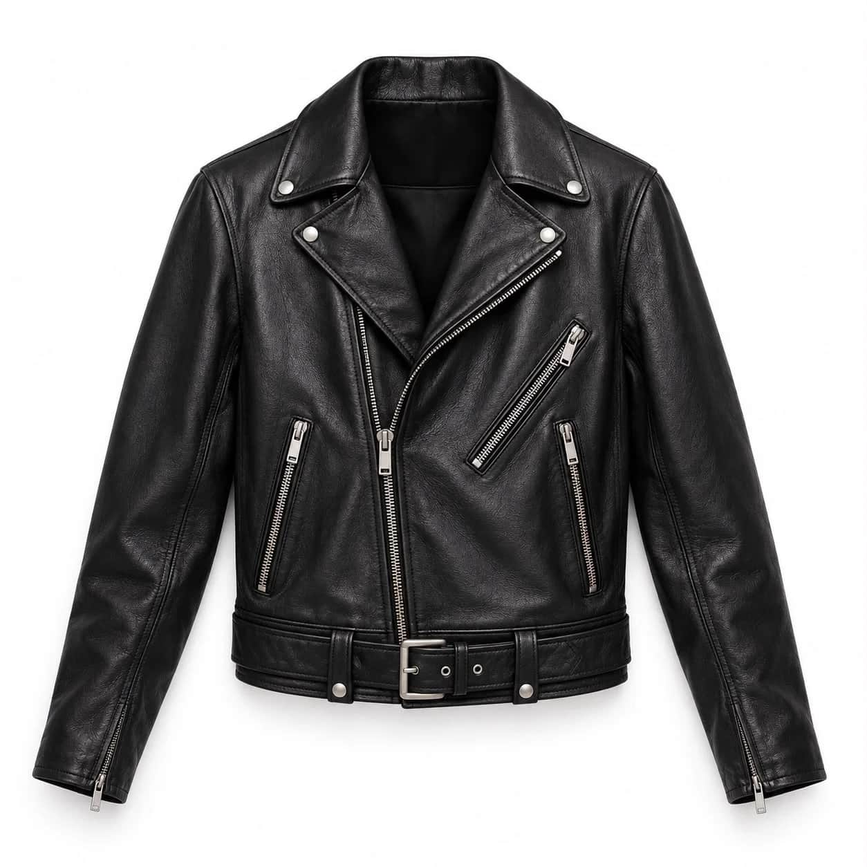 Belted Leather Biker