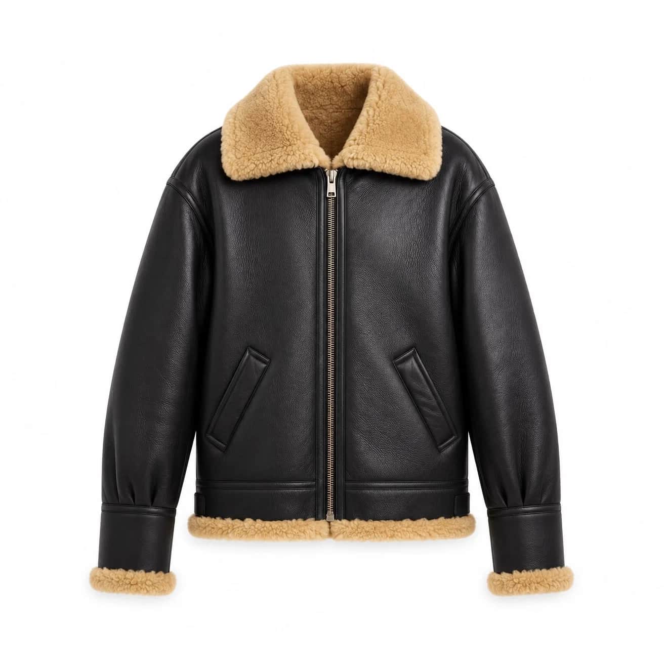 Black Shearling Aviator