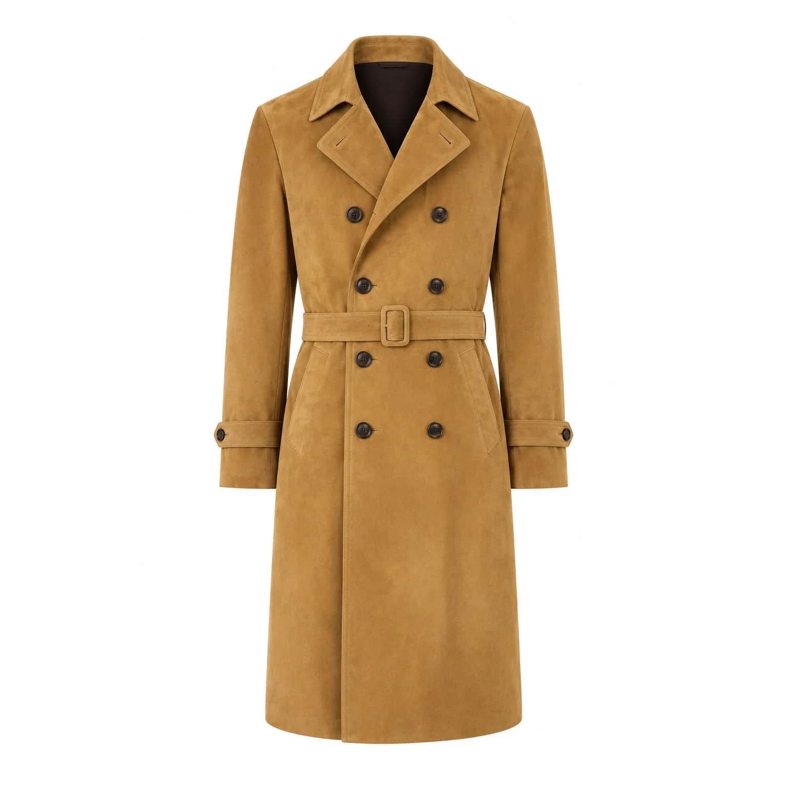 Camel Suede Trench