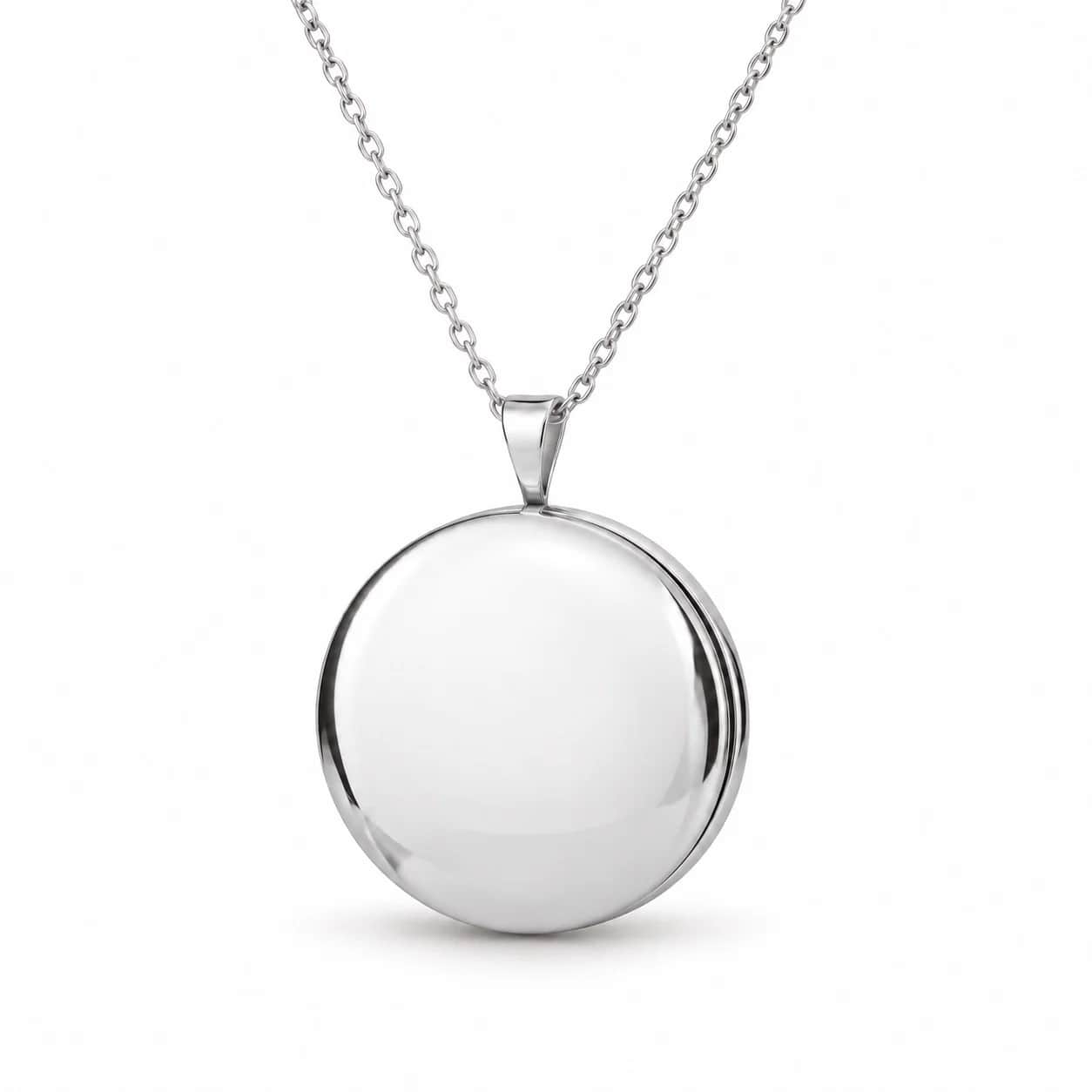 Flat round locket