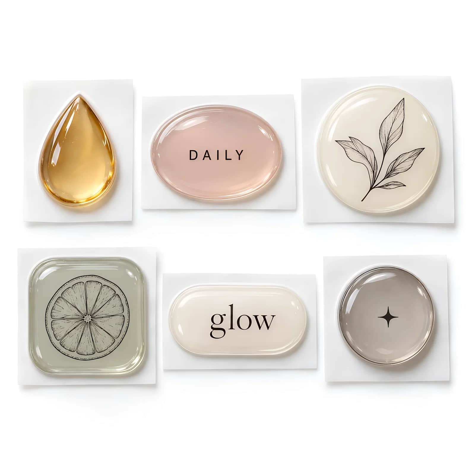 Glossy Gel Sticker Set