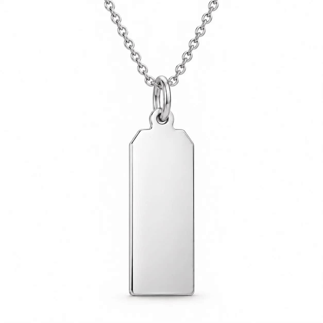 Long tag necklace