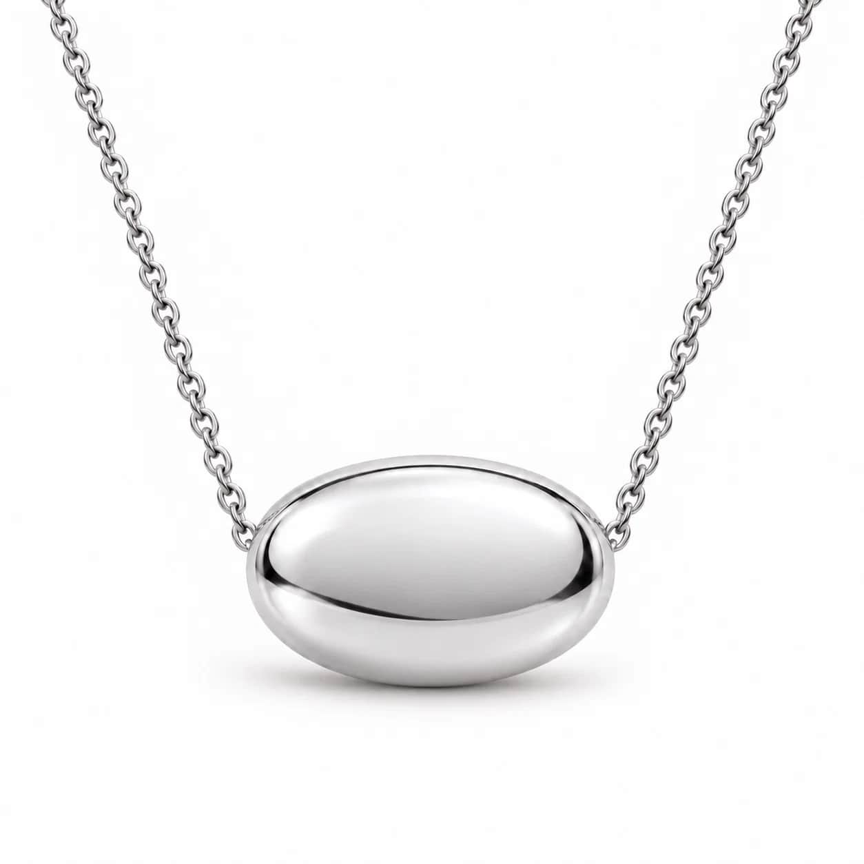 Oval pebble necklace
