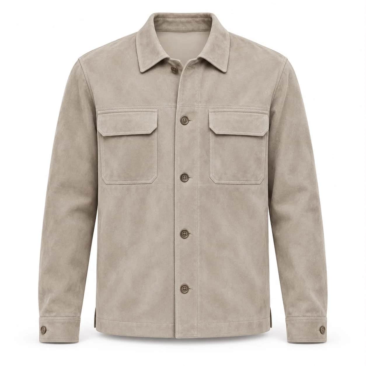 Stone Suede Overshirt