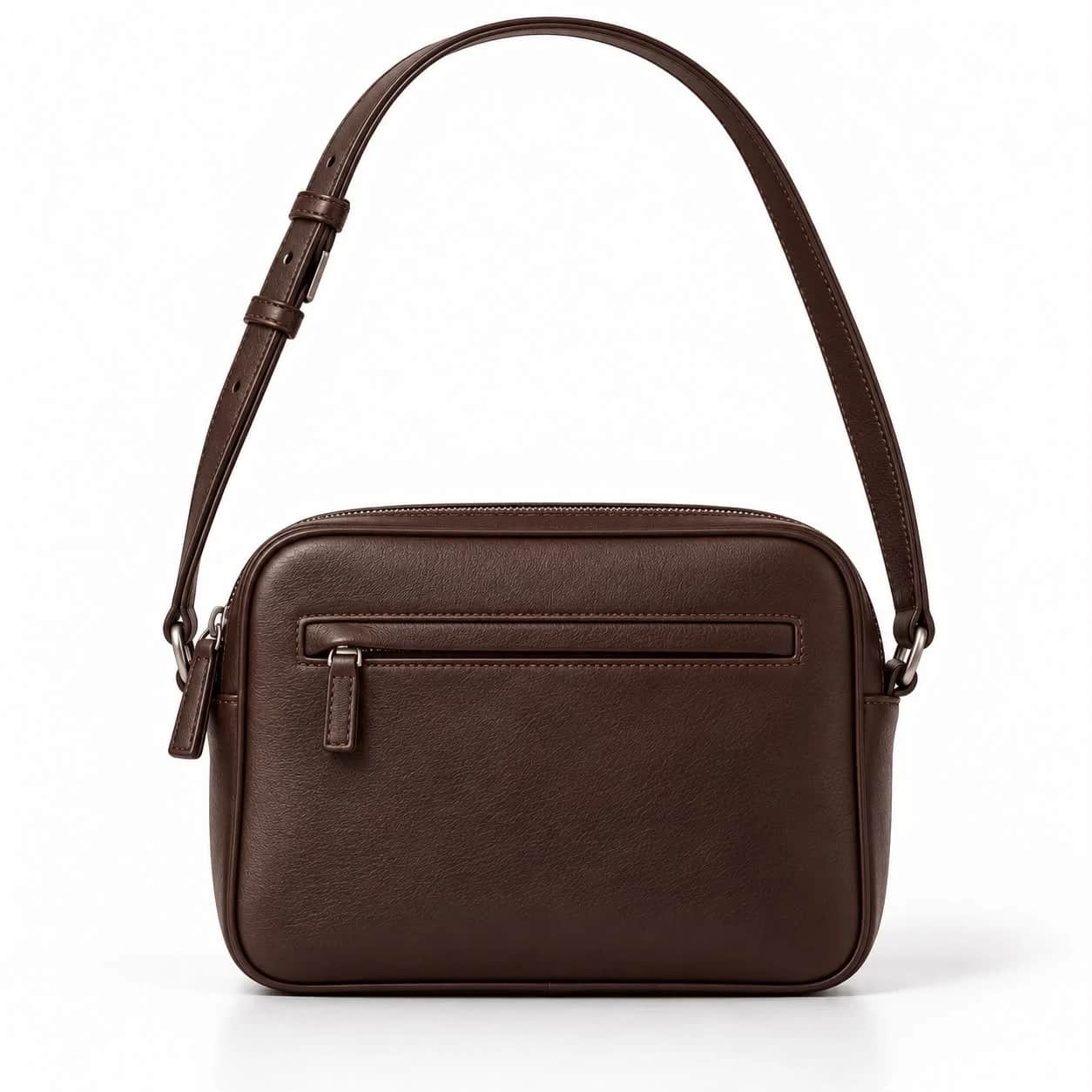 Zip-Pocket Camera Bag — Chocolate