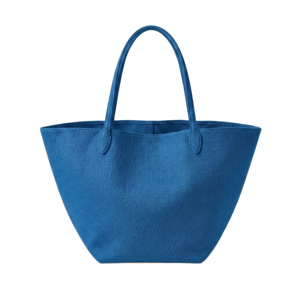 Canvas Basket Tote Bag