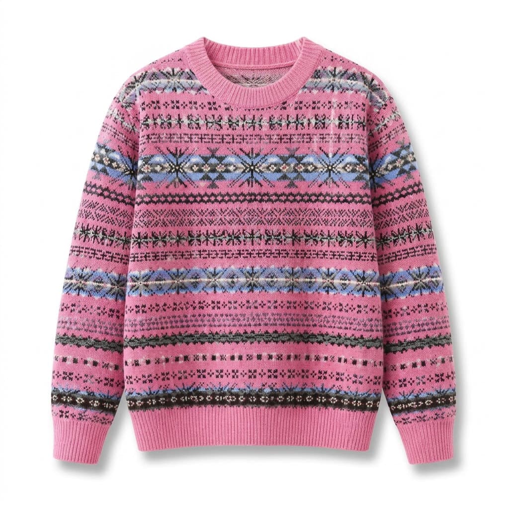 Pink Fair Isle Sweater