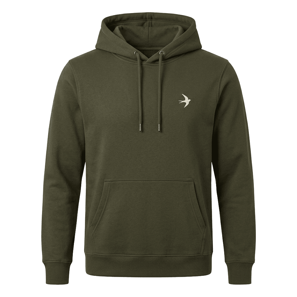 Plain Hoodie with Bird Logo