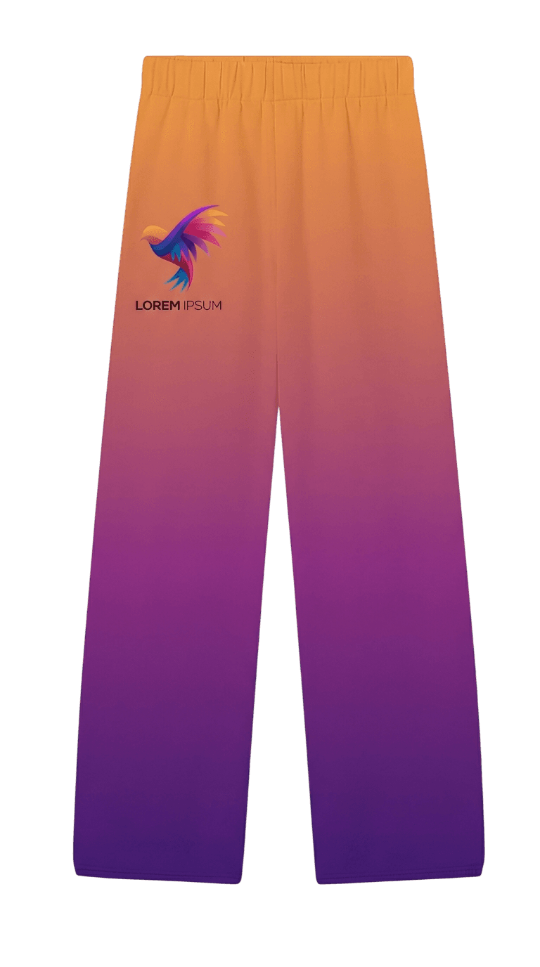 Gradient Bird Wide-Leg Trackpants