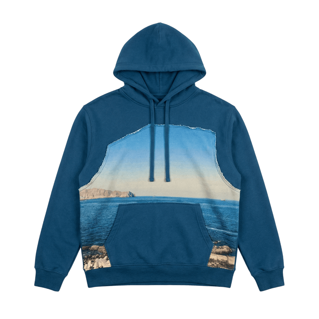 Coastal Raw Edge Hoodie