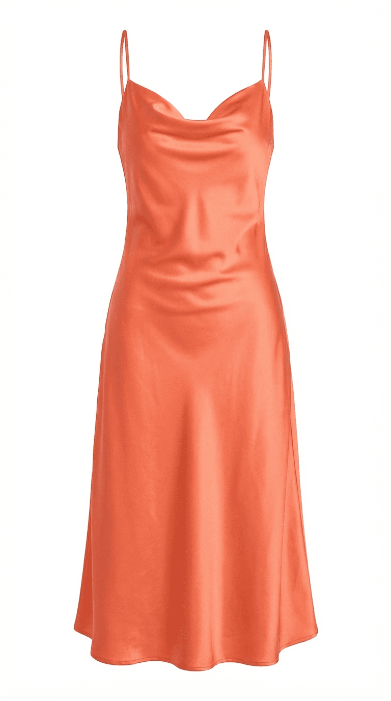 Coral Peach Slip Dress
