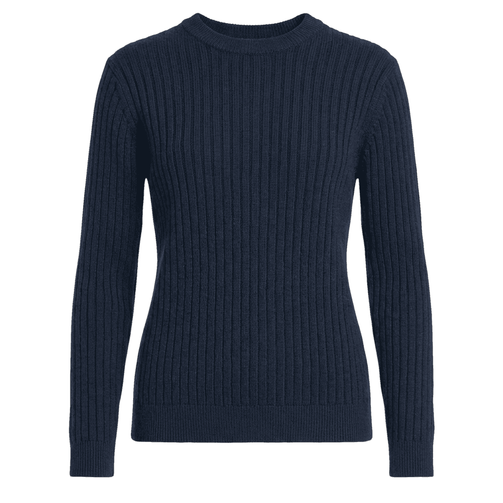 Navy Blue Ribbed Sweater