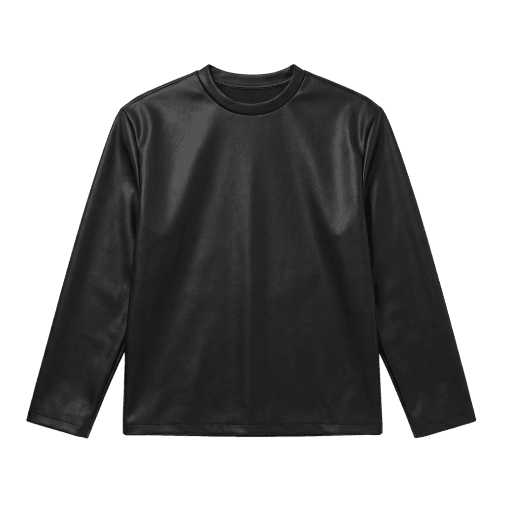 Men's Black Leather Top