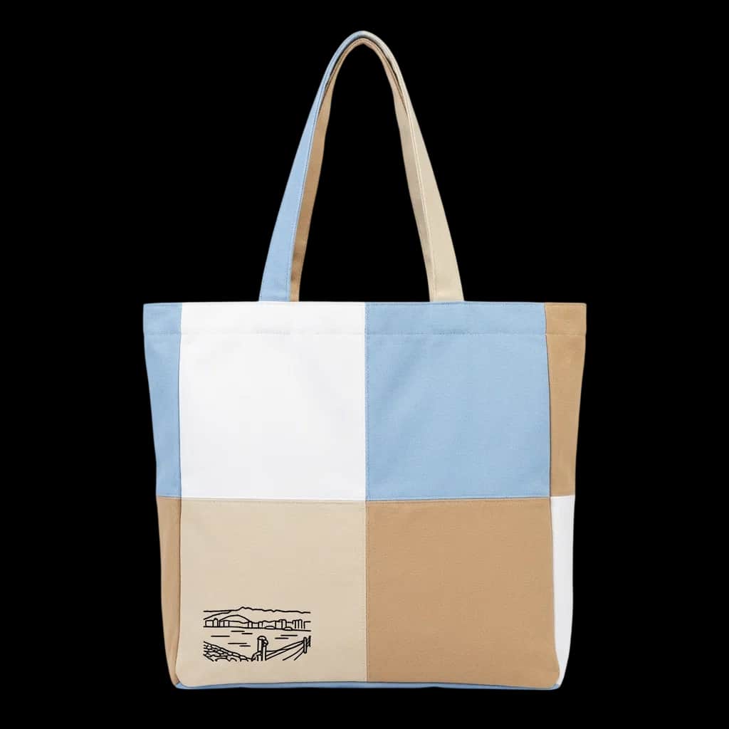 Coastal Color-Block Tote Bag