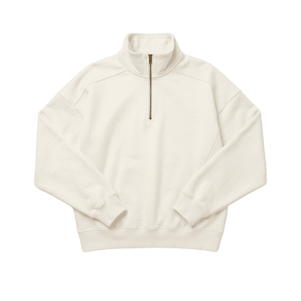 Oversized half-zip sweatshirt