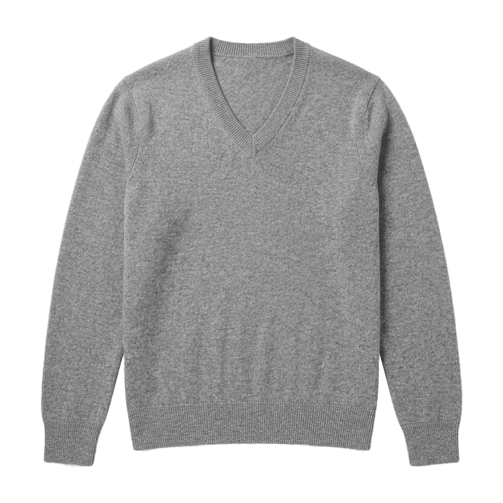 Grey V-Neck Sweater