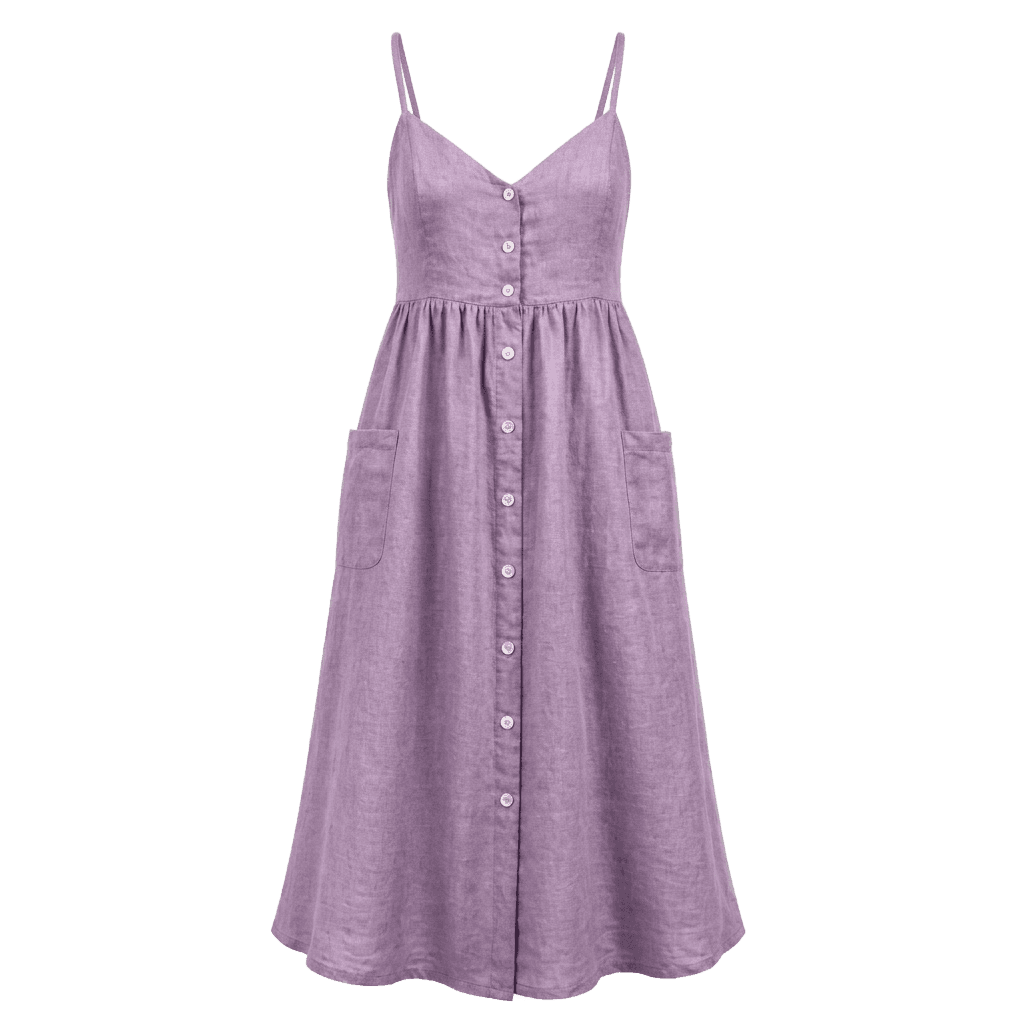 Lavender Linen Slip Dress