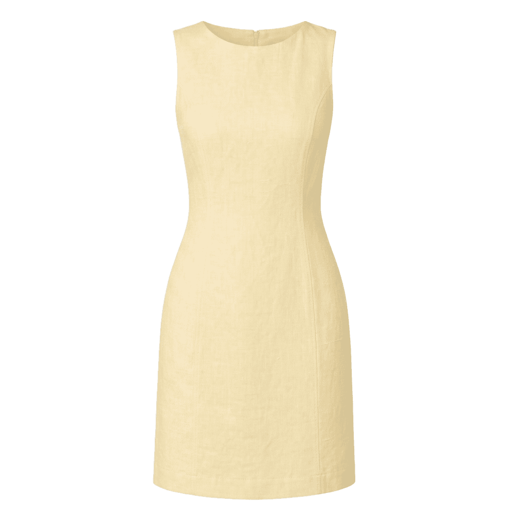Light Yellow Linen Slip Dress